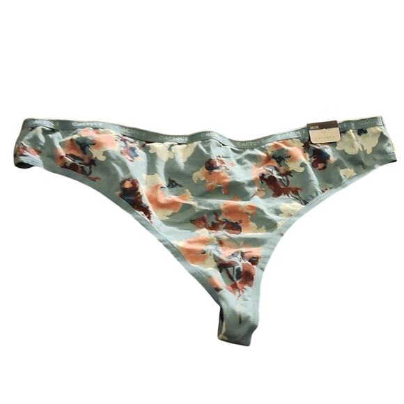 Cacique Thong Women's 26/28 Floral Multicolor - Picture 1 of 3